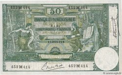 50 Francs BELGIUM  1921 P.068b AU-