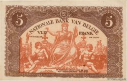 5 Francs BELGIEN  1919 P.074b SS