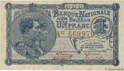 1 Franc BÉLGICA  1921 P.092 FDC