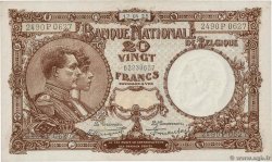 20 Francs BELGIO  1925 P.094 q.AU