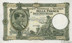 1000 Francs - 200 Belgas BÉLGICA  1933 P.104 EBC