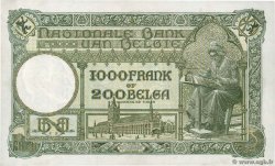 1000 Francs - 200 Belgas BELGIEN  1933 P.104 VZ