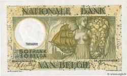 50 Francs - 10 Belgas BELGIUM  1938 P.106 AU-