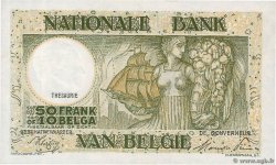 50 Francs - 10 Belgas BELGIUM  1944 P.106 AU+