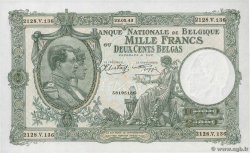1000 Francs - 200 Belgas BELGIUM  1943 P.110 UNC