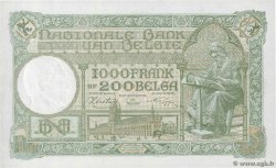 1000 Francs - 200 Belgas BÉLGICA  1943 P.110 FDC