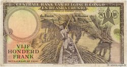 500 Francs CONGO BELGE  1957 P.34 TB
