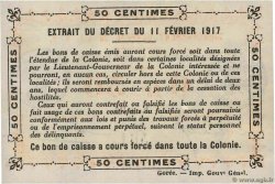50 Centimes COSTA DE MARFIL  1917 P.01b EBC
