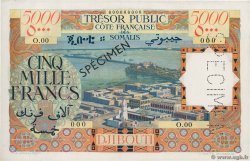 5000 Francs Spécimen DJIBUTI  1952 P.29s q.AU