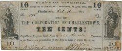 10 Cents UNITED STATES OF AMERICA Charlestown 1861  F-