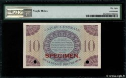 10 Francs Spécimen GUADELOUPE  1943 P.27s AU