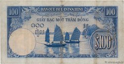 100 Piastres FRENCH INDOCHINA  1940 P.079a F+