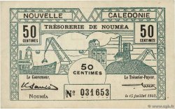 50 Centimes NEW CALEDONIA  1942 P.51 XF