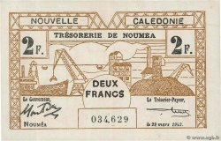 2 Francs NEW CALEDONIA  1943 P.56b XF