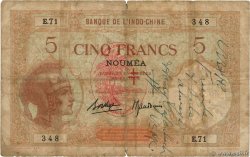 5 Francs NUEVAS HÉBRIDAS  1941 P.04b RC+