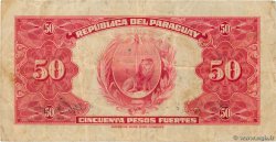 50 Centimos on 50 Pesos Fuertes PARAGUAY  1943 P.172a TB+