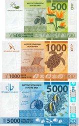 500, 1000 et 5000 Francs Lot POLYNÉSIE, TERRITOIRES D