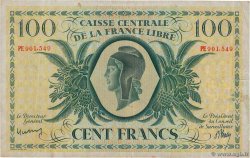 100 Francs ISLA DE LA REUNIóN  1945 P.37c BC+