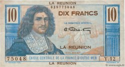 10 Francs Colbert REUNION ISLAND  1947 P.42a VF