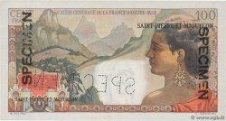 2 NF sur 100 Francs La Bourdonnais Spécimen SAN PEDRO Y MIGUELóN  1960 P.32s SC