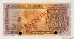 20 Escudos Spécimen SAO TOMÉ UND PRINCIPE  1958 P.036s ST