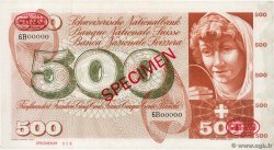 500 Francs Spécimen SWITZERLAND  1961 P.51s AU