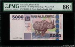 5000 Shilingi TANZANIA  2003 P.38 UNC