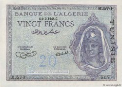 20 Francs TUNISIA  1944 P.17 q.FDC