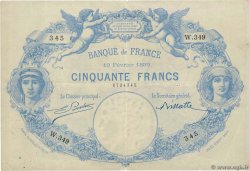 50 Francs type 1884 Indices Noirs FRANCIA  1889 F.A47.05 MBC+