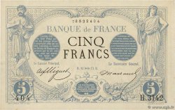 5 Francs NOIR FRANCE  1873 F.01.23 XF