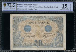 20 Francs NOIR FRANCIA  1904 F.09.03 RC