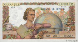 10000 Francs GÉNIE FRANÇAIS FRANKREICH  1954 F.50.69 VZ+