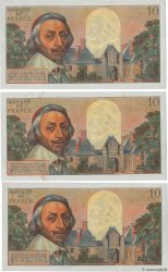 10 Nouveaux Francs RICHELIEU Consécutifs FRANCIA  1962 F.57.17 EBC