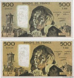 500 Francs PASCAL Faux FRANCIA  1990 F.71.43X FDC