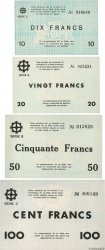 10 à 100 Francs FRANCE regionalismo e varie Mulhouse 1940 BU.50 à 53 q.FDC