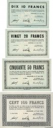 10 à 100 Francs FRANCE regionalismo e varie Mulhouse 1940 BU.50 à 53 q.FDC