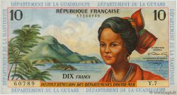 10 Francs FRENCH ANTILLES  1964 P.08b AU+