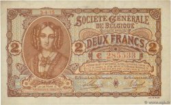 2 Francs BELGIUM  1915 P.087 VF+