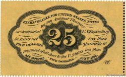 25 Cents UNITED STATES OF AMERICA  1862 P.099a UNC-