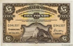 5 Pounds GIBRALTAR  1971 P.19b BC+