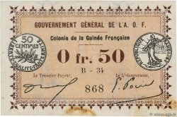 50 Centimes GUINÉE  1917 P.01b SUP