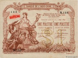 1 Piastre - 1 Piastre Faux INDOCINA FRANCESE Haïphong 1909 P.013bx SPL