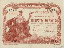 1 Piastre - 1 Piastre INDOCINA FRANCESE Saïgon 1909 P.034b AU