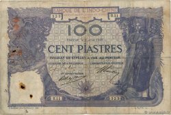 100 Piastres INDOCINA FRANCESE Saïgon 1914 P.039 q.MB