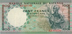 100 Francs KATANGA  1962 P.12a VF+