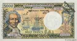 5000 Francs Spécimen NEW CALEDONIA Nouméa 1971 P.65as XF+