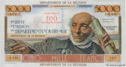 100 NF sur 5000 Francs SCHOELCHER ÎLE DE LA RÉUNION  1971 P.56b SUP+