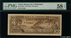 20 Francs TAHITI  1944 P.20a fST