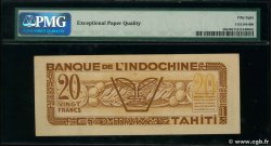 20 Francs TAHITI  1944 P.20a SPL
