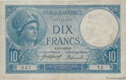 10 Francs MINERVE Petit numéro FRANCE  1916 F.06.01